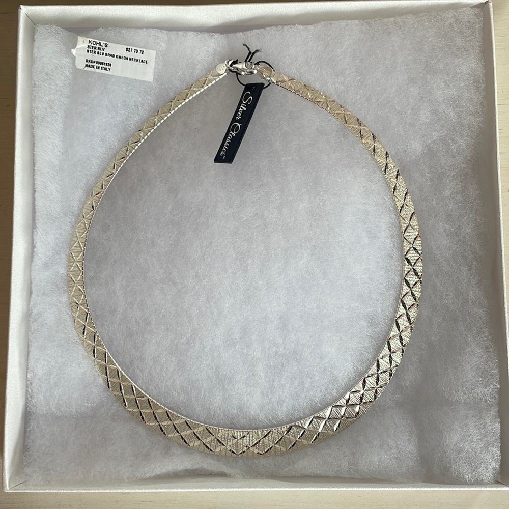 Silver Classics Sterling Silver Omega Necklace